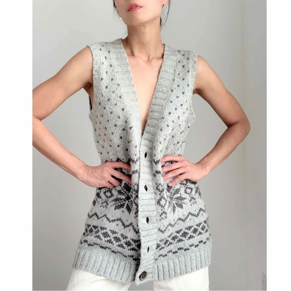 J.JILL FAIR ISLE SWEATER VEST - Picture 3 of 4